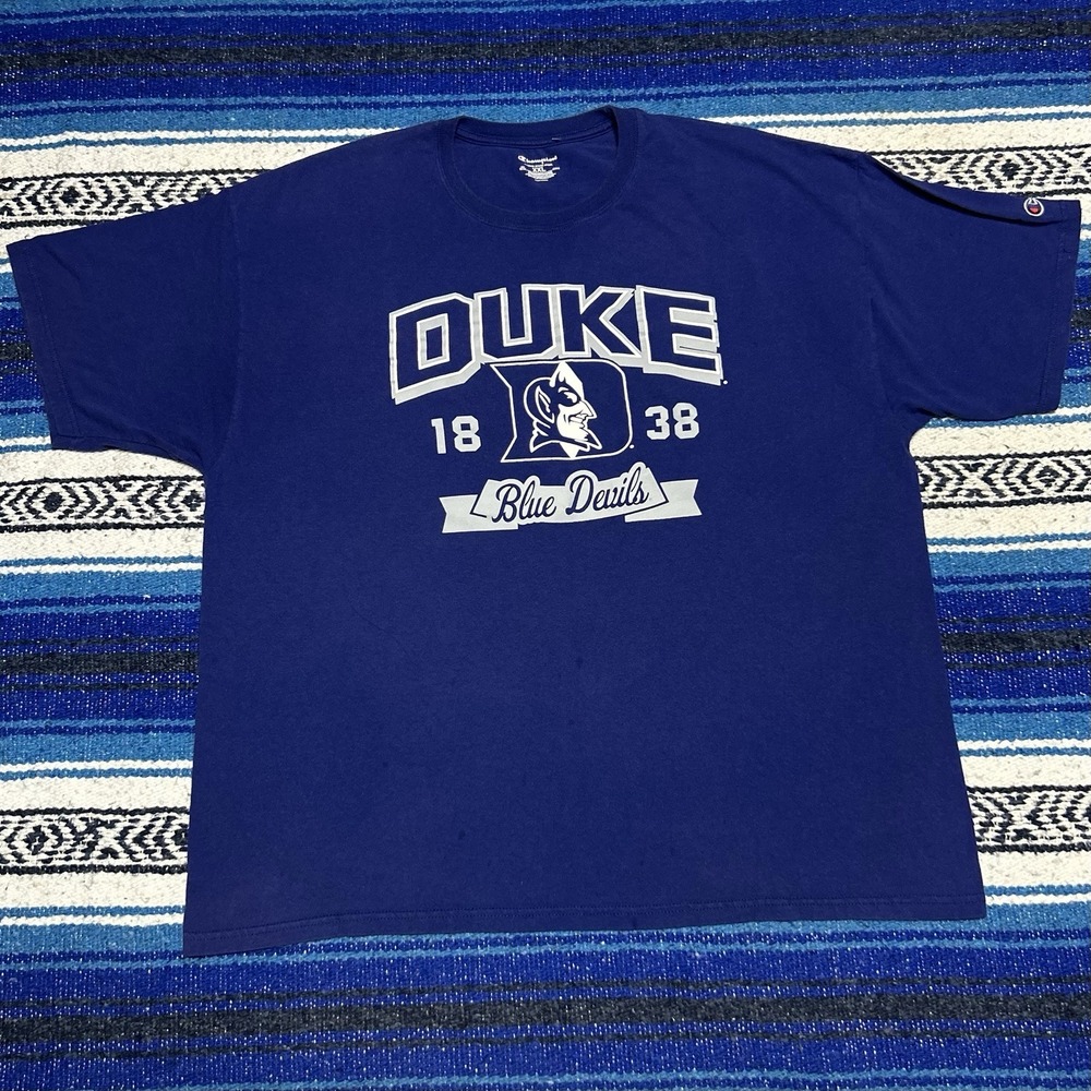 Duke Blue Devils Champion T Shirt Mens 2XL NCAA College Basketball Navy
